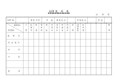 LOT관리표